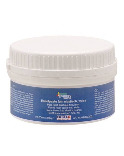 Strukturpaste fein weiß, 250g Reliefpaste mit Quarzsand