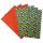 Variokarton X-Mas Trees grün-rot, 300g/qm, DIN A4, 8 Blatt Weihnachten Fotokarton