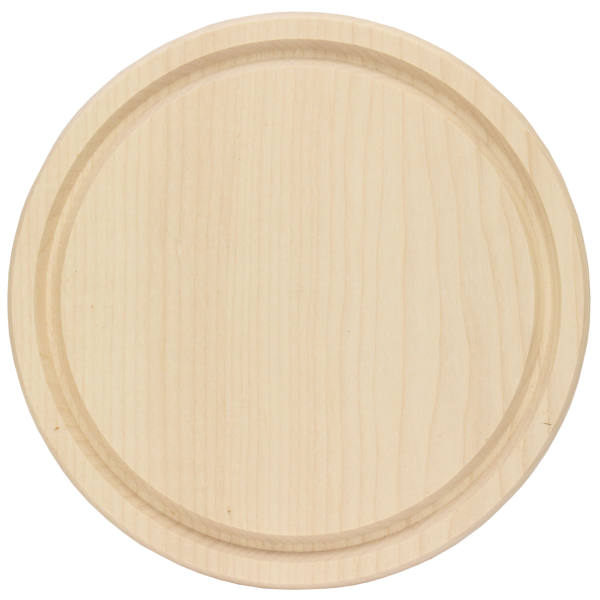 Brotzeitbrett Schinkenteller 1 Stück ca. Ø 24 cm x 15 mm aus Ahornholz unverleimt Holzteller
