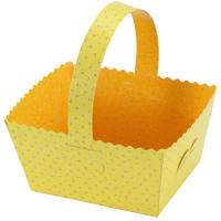 Geschenkkörbchen mit Tulpenmotiv, 10 Stück Osterkorb je ca. 12x14cm