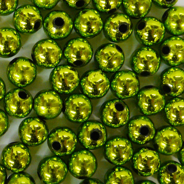 Dekoperlen grün gold 10 mm, 75 g