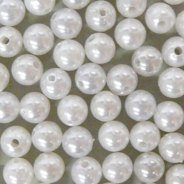 Dekoperlen weiß 10 mm, 75 g