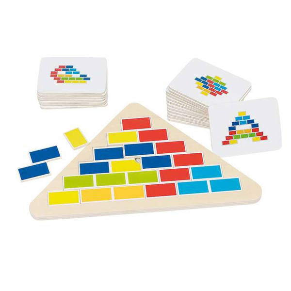 Segmentpuzzle Dreieck aus Holz, 25 x 16 x 0,8 cm
