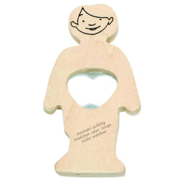 Flaschenöffner aus Holz, 1 Stück Modell Junge oder Mädchen