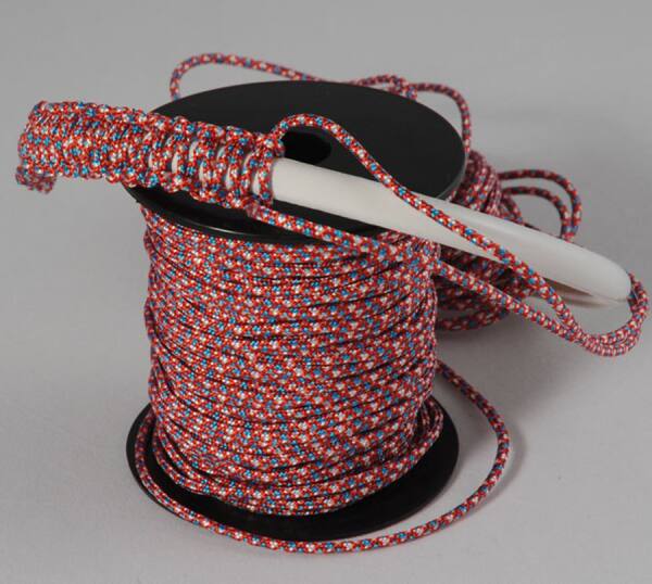 Flechtschnur 2mm,Rot/Blau/Weiß, 1 Rolle 50 m