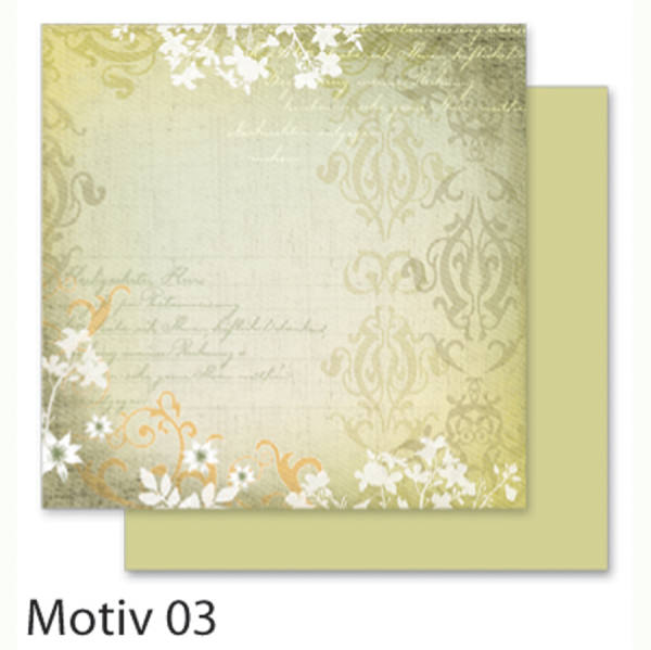 Designpapiere 190g/m², 30,5x30,5cm 5 Blatt, Herbst - Motiv 03