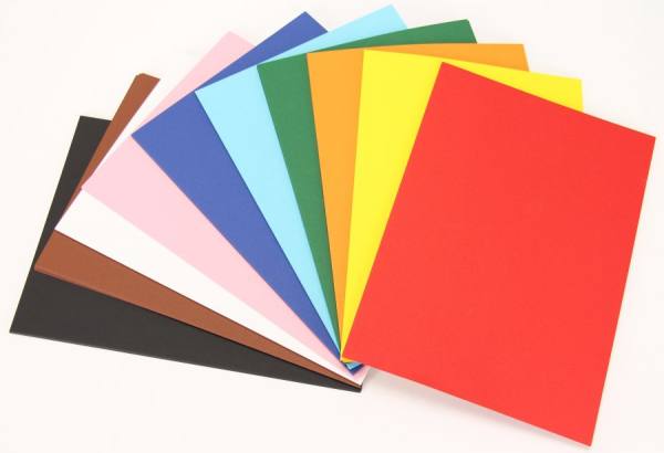 Tonkarton, Fotokarton 10 Farben, 220 g m², A4, 100 Blatt