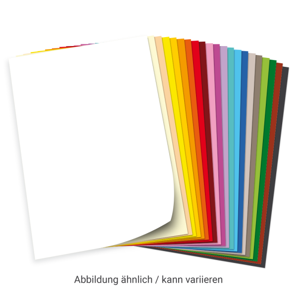 A4 Tonpapier 500 Blatt sortiert in 20 Farben mit 130 g/m²