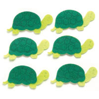 Schildkröten aus Filz 6 Stück, je 7 cm