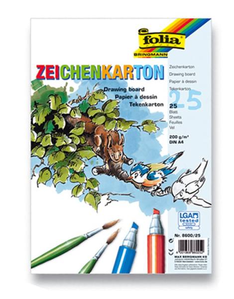 Zeichenkarton weiß DIN A4, 50 Blatt, 120 g/m²