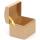 Schmuckbox, Pappbox, braun, 11,5x9x9,5cm Truhe