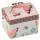 Schmuckbox, Pappbox, braun, 11,5x9x9,5cm Truhe
