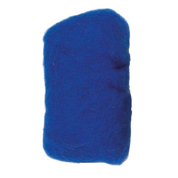 Schafwolle königsblau, 30g Filzwolle