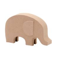 Pappfigur Elefant aus Pappe ca 11x18 cm