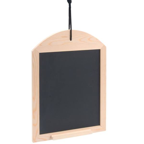 Schultafel aus Holz mit Kreide, 24,5x34 cm