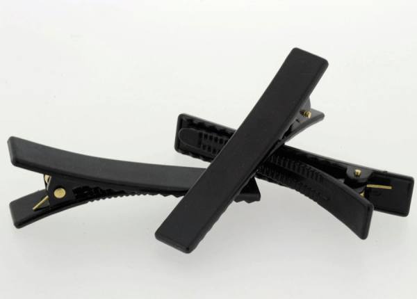 Haarspange schwarz 6 cm groß, 5 Stück Haarspangen