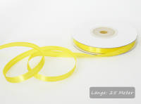 Satinband gelb, Rolle 6mm breit, 25m lang