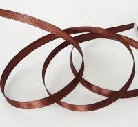 Satinband braun, Rolle 10mm breit 10m lang