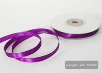 Satinband lila, violett Rolle 6mm breit, 25m lang