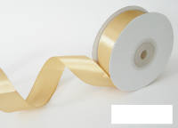 Satinband hellgold, Rolle 25mm breit, 25m lang