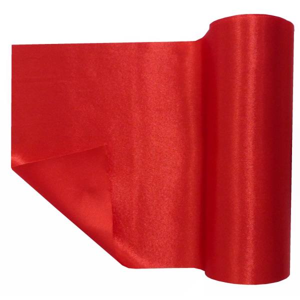 Tischläufer Satin rot Satin Tischband rot Rolle 16cm breit 9m lang