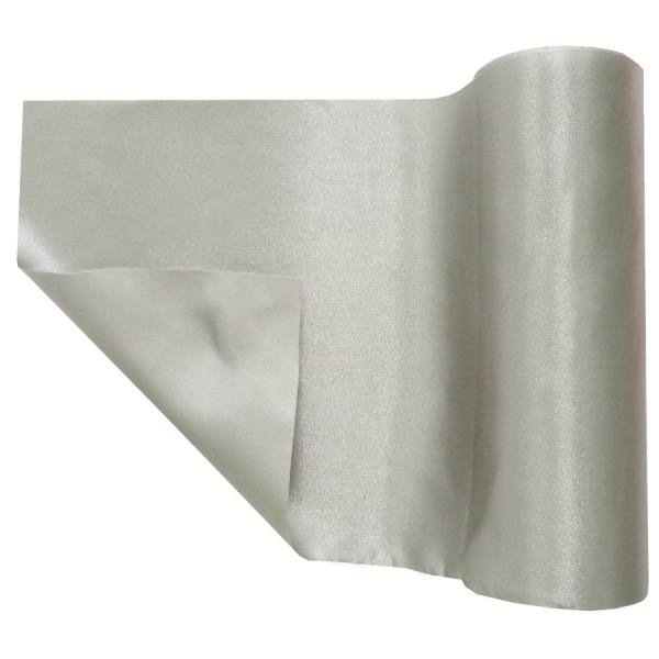 Tischläufer Satin silber Satin Tischband silber Rolle 16cm breit 9m lang