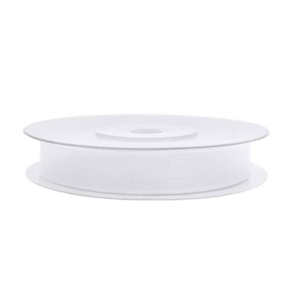 Chiffonband weiß, 1 Rolle 6mm breit, 25m lang