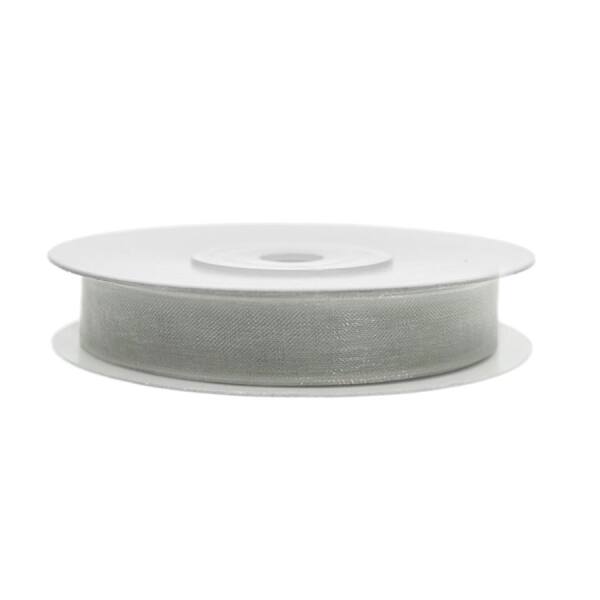 Chiffonband grau, Rolle 6mm breit, 25m lang