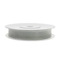 Chiffonband grau, Rolle 6mm breit, 25m lang