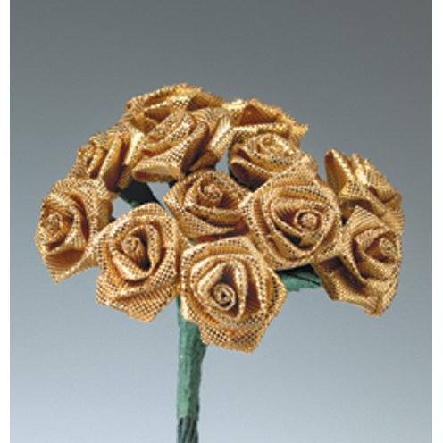 Diorröschen gold, ø 15 mm, 1 Bund