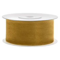 Chiffonband gold, Rolle 38mm breit, 25m lang