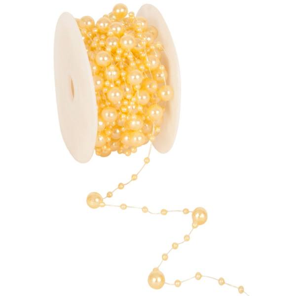 Perlenband gelb, 1 Rolle mit 10 m