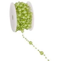 Perlenband grün, 1 Rolle mit 10 m