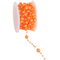 Perlenband orange, 1 Rolle mit 10 m