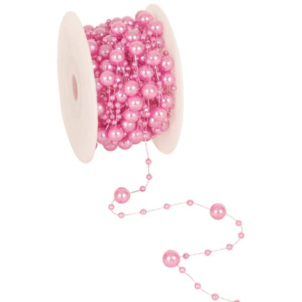 Perlenband rosa, 1 Rolle mit 10 m