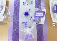 Tischläufer Netzoptik violett, lila, 1 Rolle 28cm x 2,50 m