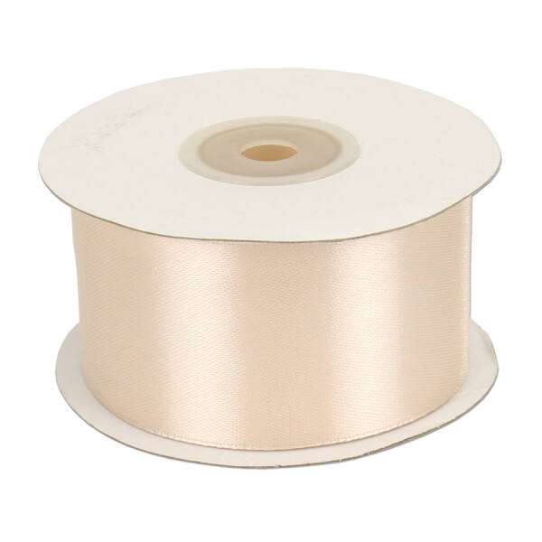 Satinband helllachs, Rolle 38mm breit, 25m lang