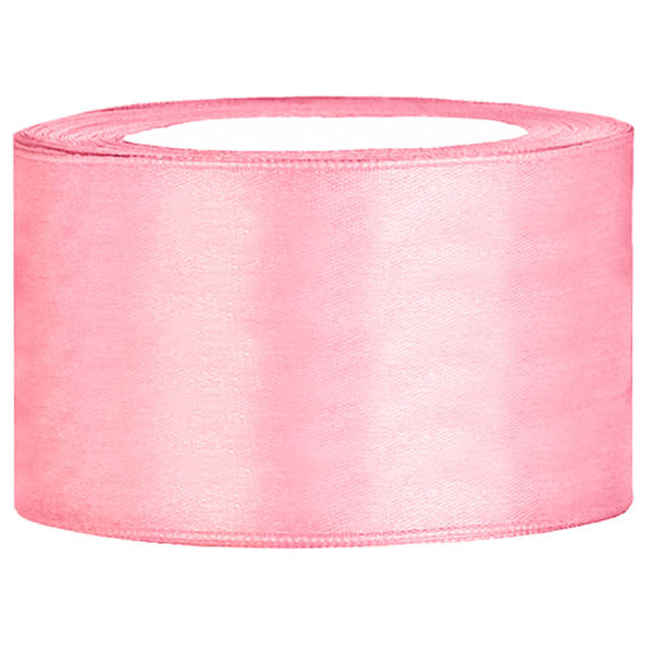 Satinband rosa, Rolle 38mm breit, 25m lang