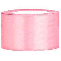 Satinband rosa, Rolle 38mm breit, 25m lang