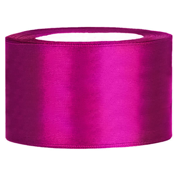 Satinband fuchsia, Rolle 38mm breit, 25m lang