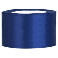 Satinband dunkelblau, marineblau Rolle 38mm breit, 25m lang