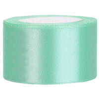 Satinband minze, Rolle 38mm breit, 25m lang