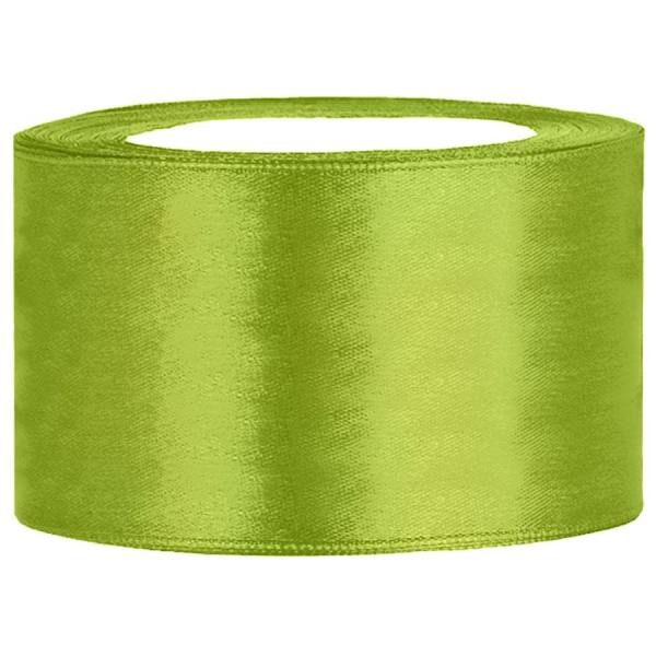 Satinband grüner Apfel, Rolle 38mm breit, 25m lang