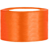 Satinband orange, Rolle 38mm breit, 25m lang