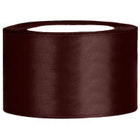 Satinband braun, Rolle 38mm breit, 25m lang