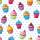 Papierservietten Cupcakes, Muffins, 3-lagig, 33x33 cm, 20 Stück Geburtstagsservietten
