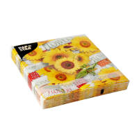 Papierservietten Sonnenblume 3-lagig, 33x33 cm, 20...