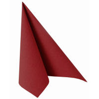 Papierservietten uni bordeaux 3-lagig, 33x33 cm, 20...