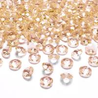 Diamanten gold 100 Stück aus Acryl, Ø 1,2 cm