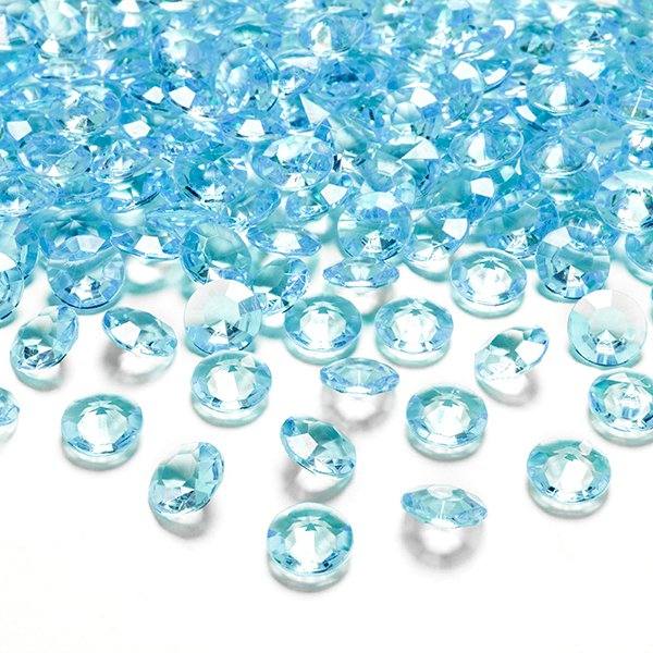 Diamanten türkis 100 Stück aus Acryl, Ø 1,2 cm